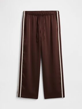 GAP Satin Straight-Leg Crop Pants